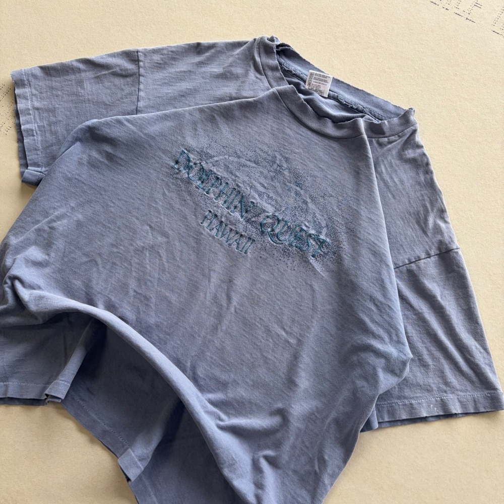 Vintage 90s Single Stitch Nature Animal Dolphin Quest Hawaii T-shirt